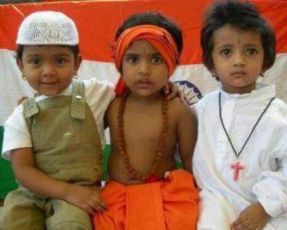 Muslim-Hindu-Christian kids