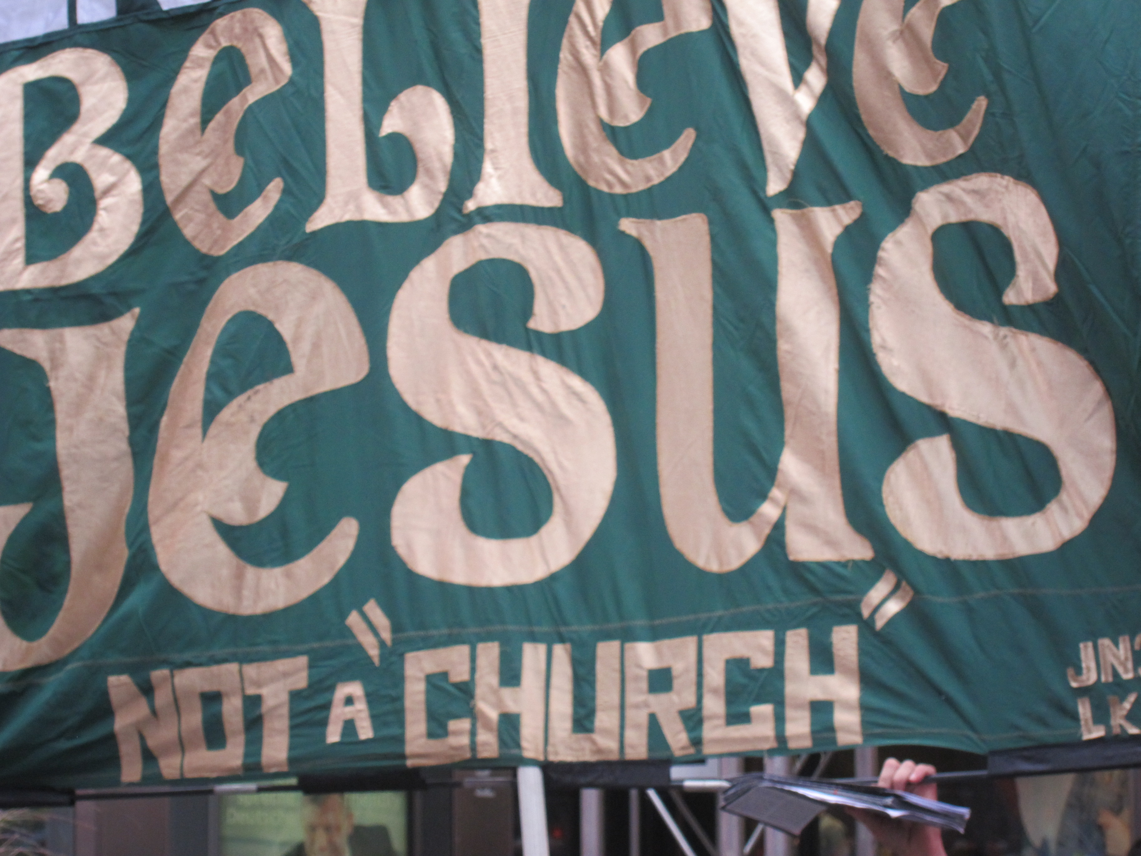 Believe Jesus, not a church